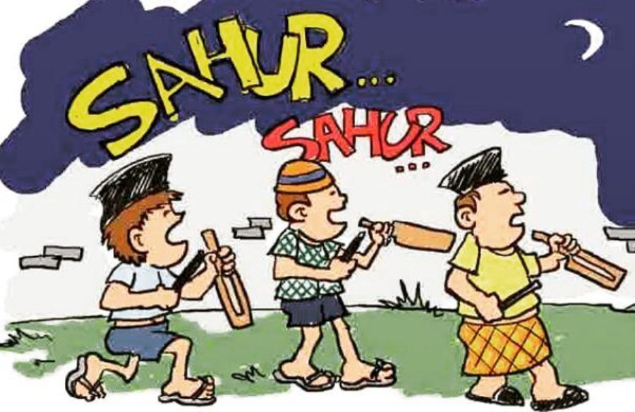 Tradisi Ramadhan, membangunkan warga untuk bangun sahur. (foto: Blog ACT/ist)