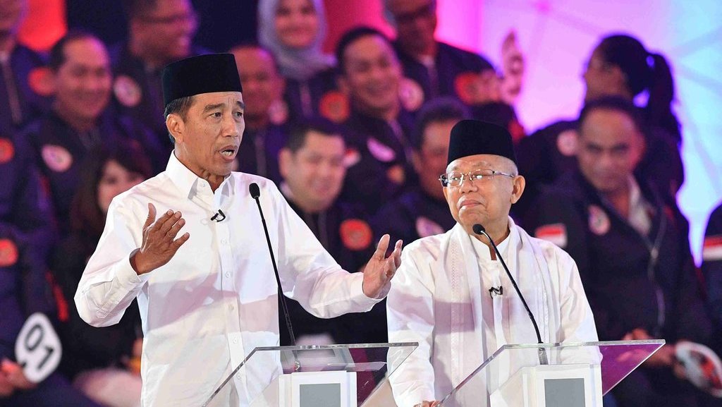 Pigai: Kompetensi Jokowi jauh dari Kepala Negara Jokowi dan Ma'ruf Amien dalam Debat Capres-cawapres. (foto: ist/palontaraq)