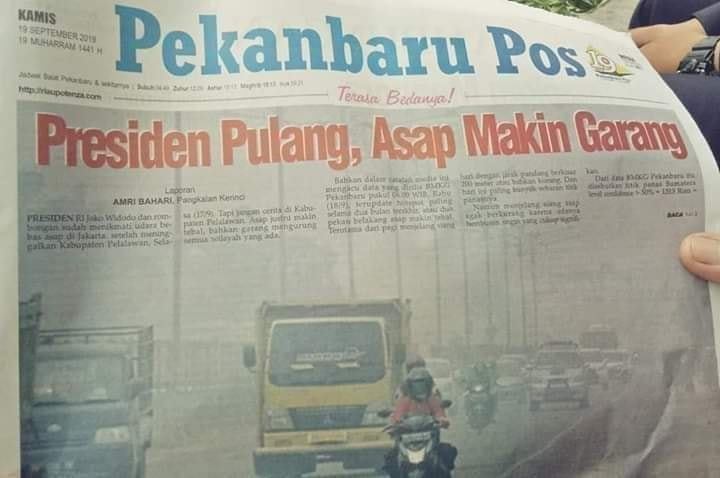 Berita Headline di salah satu media mainstream Pekanbaru. (foto: ist/palontaraq)