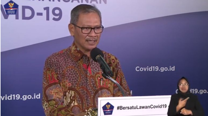 Juru Bicara Penanganan Covid-19, Achmad Yurianto. (sumber: BNPB)