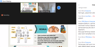 Kepenulisan dan Webinar yang diikuti Palontaraq dalam November 2020 Webinar Pesantren Sehat, 18 November 2020. (foto: ist/palontaraq)