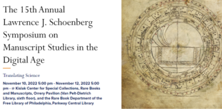 Simposium Lawrence J. Schoenberg Tahunan ke-15 tentang Studi Naskah di Era Digital Simposium Laurence G. Schoenberg Tahunan ke-15